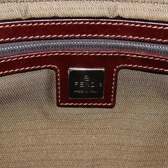 FENDI Zucca Canvas Hand Bag Black Brown Auth 129930 - Picture 10 of 16